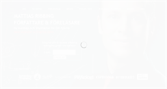 Desktop Screenshot of mattiasribbing.se